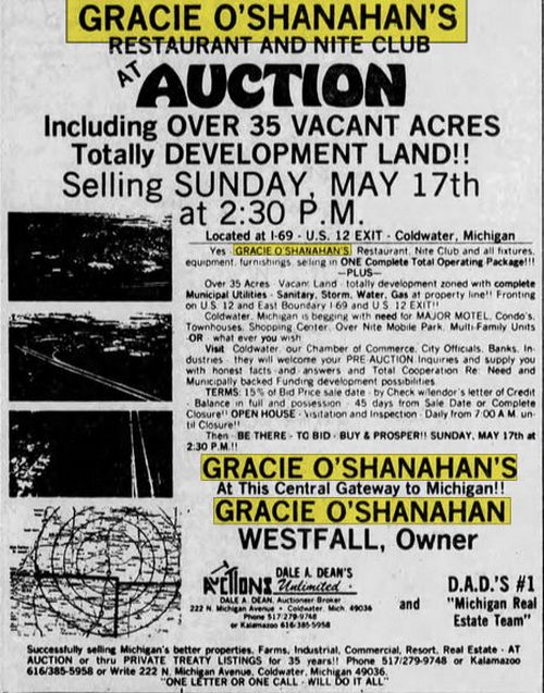 Grace OShanahans - Apr 19 1981 Article